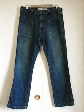 Vintage GAP 1969 100% Cotton Army Jeans - Blue Utility Cargo - 36 x 32